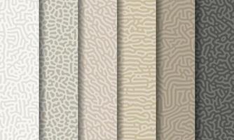 Collection of turing abstract seamless pattern. Premium Vector