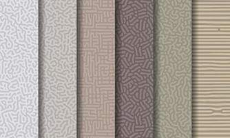Collection of turing abstract seamless pattern. Premium Vector