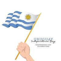 día de la independencia de uruguay. vector