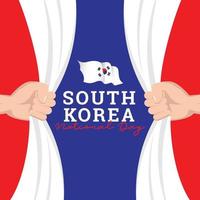 South Korea flag. Independence day celebrations. Banner template. vector