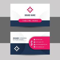 Business card front and back design template. vector