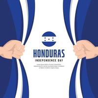 Honduras flag. Independence day celebrations. Banner template. vector