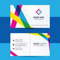 Business card front and back design template. vector