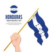 bandera de honduras. celebraciones del día de la independencia. plantilla de banner. vector