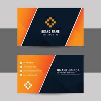 Business card front and back design template. vector