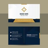 Business card front and back design template. vector