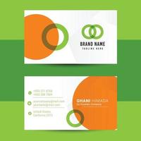 Business card front and back design template. vector