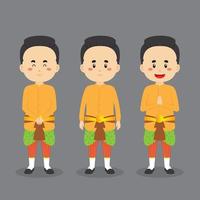 Thailand Character with Various Expression vector