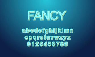 fancy font alphabet vector