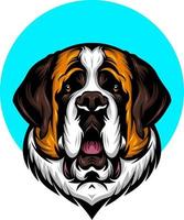 anidog illustration with solid color vector