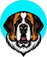 anidog illustration with solid color vector