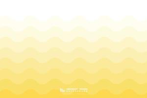 Abstract yellow wavy minimal design of simple smooth artwork. vector