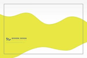 Abstract yellow and white paper cut of minimal design background. vector