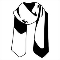 Scarf protection from cold. The season is autumn or winter. vector