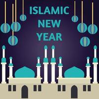 Greeting Islamic New Year 2021 Background Template vector