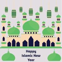 Greeting Islamic New Year 2021 Background Template vector