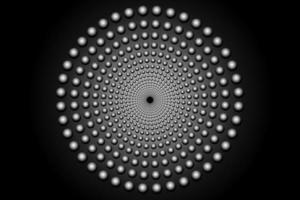 3D halftone dots circle, round logo template, vector dotted frame