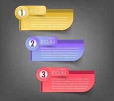 modern text box template, infographics banner vector