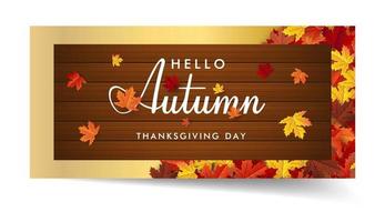 autumn maple leaf background banner vector