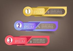 modern text box template, infographics banner vector