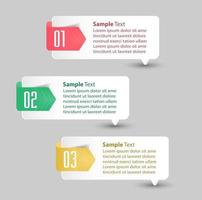 modern text box template, infographics banner vector