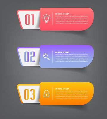modern text box template, infographics banner