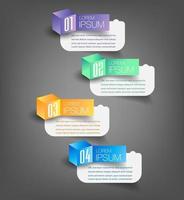 modern text box template, infographics banner vector