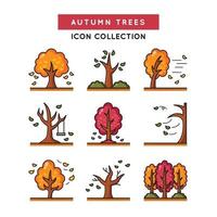 Maple Trees Leaves Falling During Autumn vector
