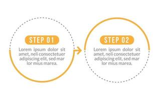 Infographic with 2 Steps or Options vector