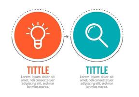 Infographic with 2 Steps or Options vector