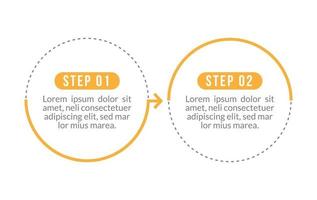 Infographic with 2 Steps or Options vector