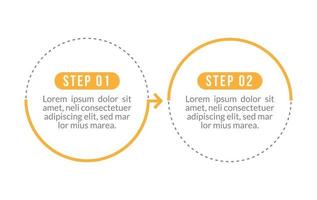 infografía con 2 pasos u opciones vector