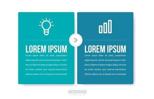 Infographic with 2 Steps or Options vector