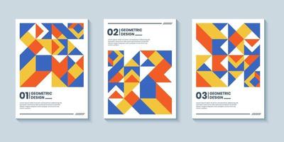 Modern abstract geometric design with colorful style vector