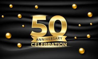 50 years Anniversary vector banner template