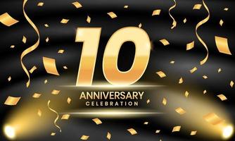 10 years Anniversary vector banner template