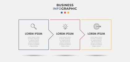 Infographic design business template with icons and 3 options or steps vector