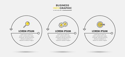 Infographic design business template with icons and 3 options or steps vector