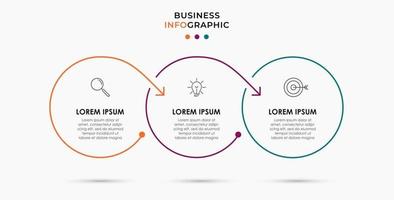 Infographic design business template with icons and 3 options or steps vector