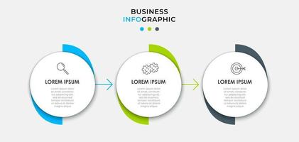 Infographic design business template with icons and 3 options or steps vector