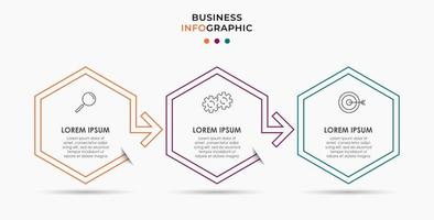 Infographic design business template with icons and 3 options or steps vector