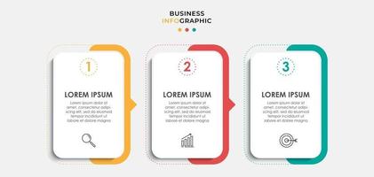 Infographic design business template with icons and 3 options or steps vector