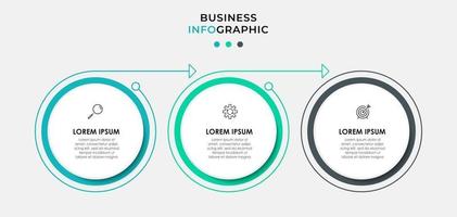 Infographic design business template with icons and 3 options or steps vector