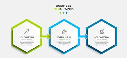 Infographic design business template with icons and 3 options or steps vector