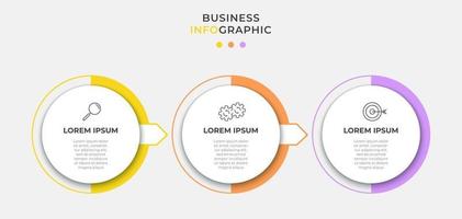 Infographic design business template with icons and 3 options or steps vector