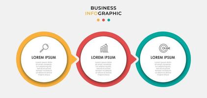 Infographic design business template with icons and 3 options or steps vector