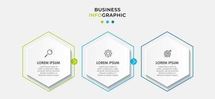 Infographic design business template with icons and 3 options or steps vector