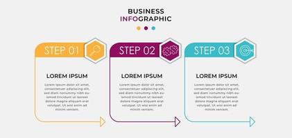 Infographic design business template with icons and 3 options or steps vector