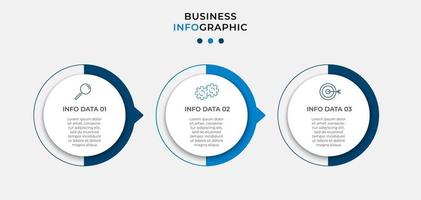 Infographic design business template with icons and 3 options or steps vector