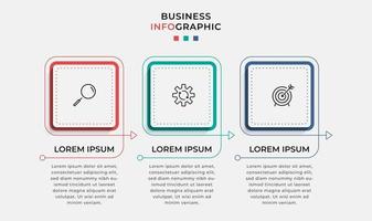Infographic design business template with icons and 3 options or steps vector